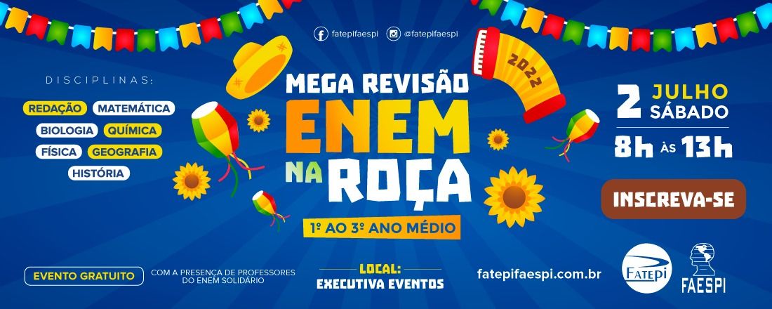 MEGA REVISÃO ENEM DA ROÇA 2022