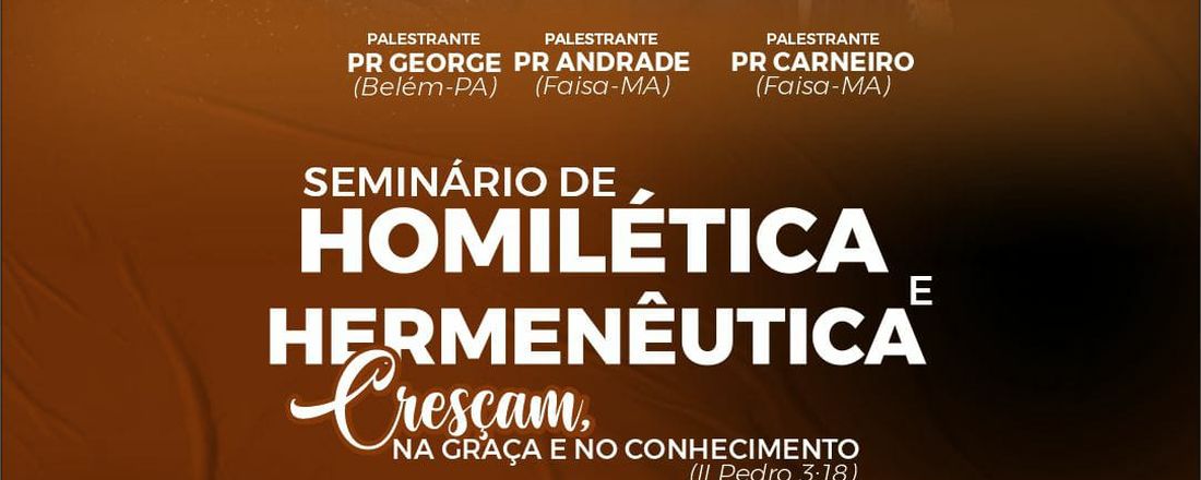 SEMINÁRIO DE HOMILÉTICA E HERMENÊUTICA