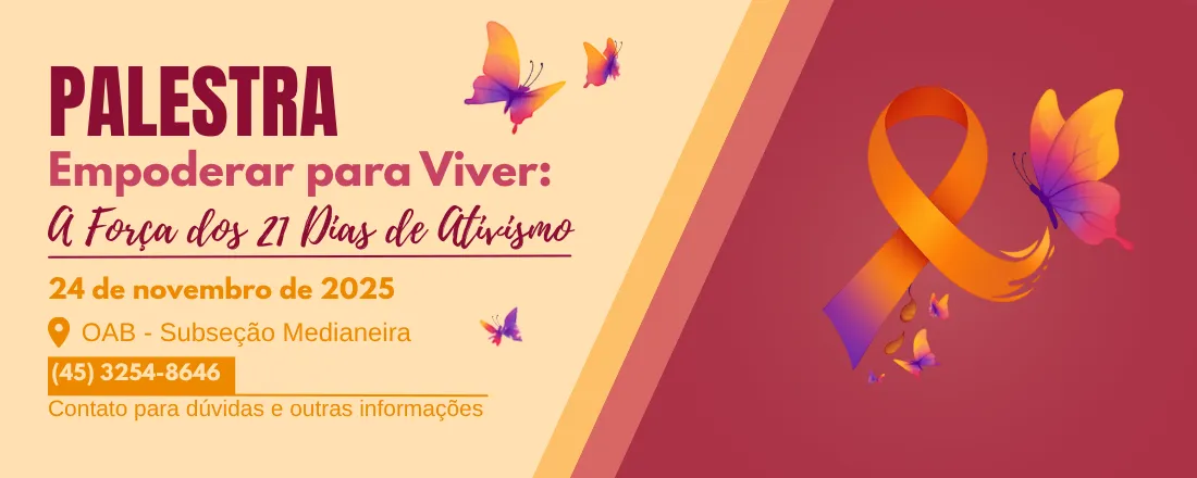Palestra – Empoderar para Viver: A Força dos 21 Dias de Ativismo