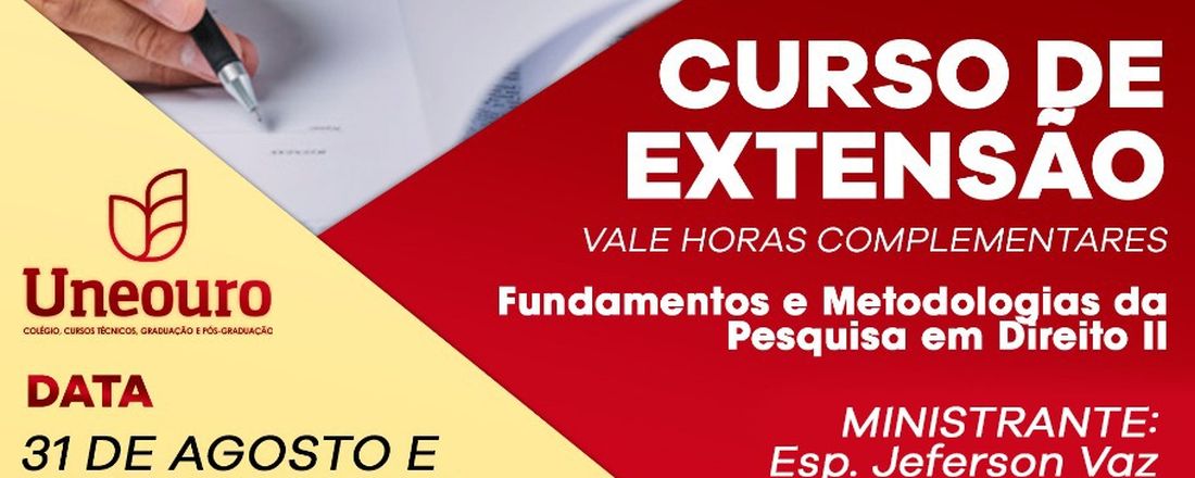 FUNDAMENTOS E METODOLOGIAS DA PESQUISA EM DIREITO II