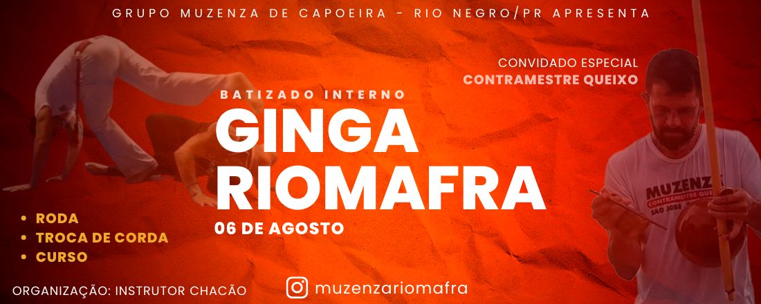 Evento de capoeira Ginga Riomafra