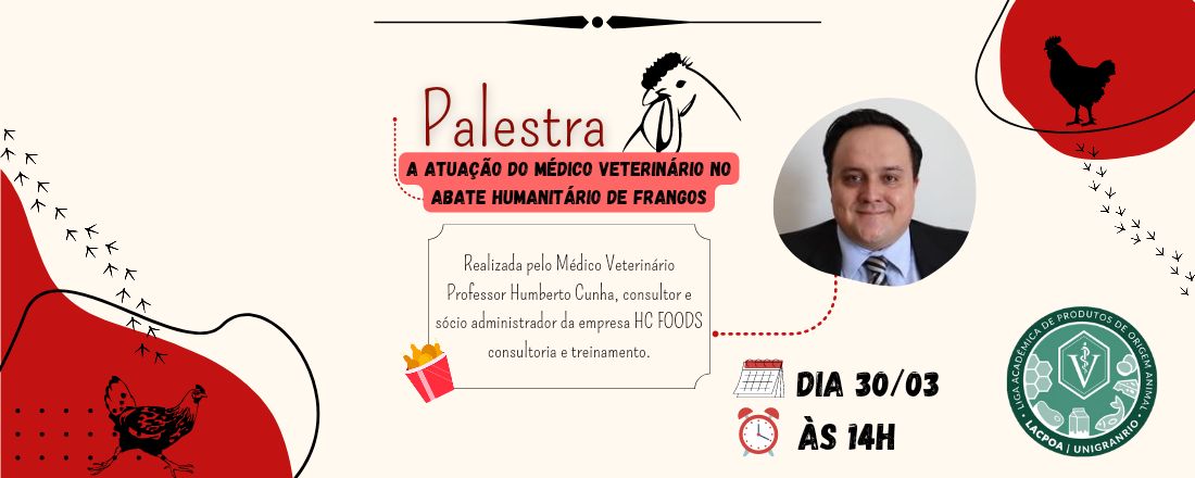 A Atuação do Médico Veterinário no Abate Humanitário de Frangos.