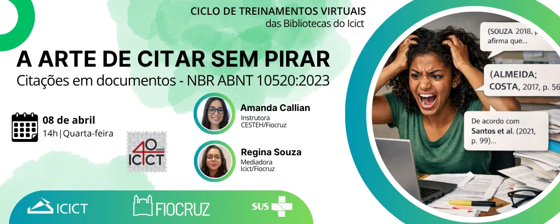 A arte de citar sem pirar: Citações em documentos - ABNT 10520: 2023