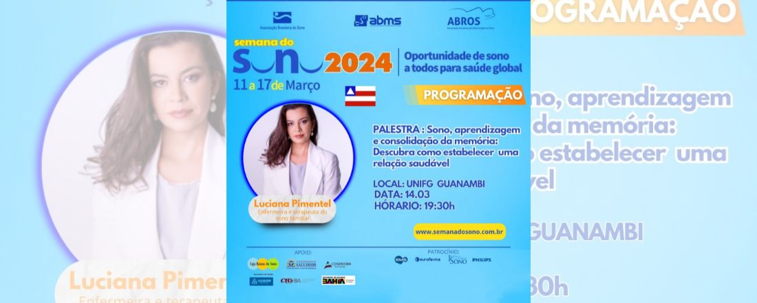 Palestra - Sono, aprendizagem e consolidação da memória: Descubra como estabelecer uma relação saudável