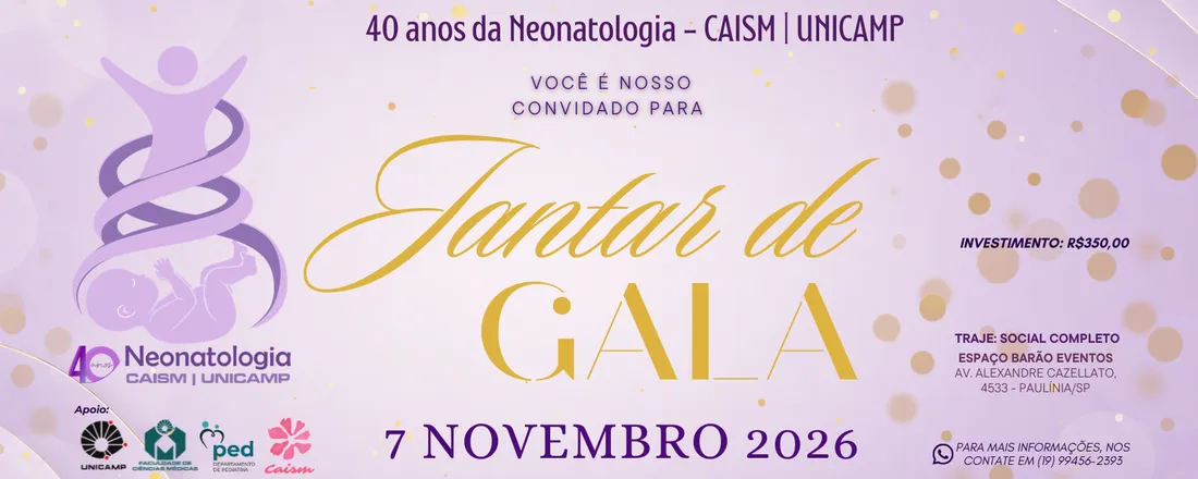 JANTAR DE GALA DA NEONATOLOGIA DO CAISM/UNICAMP