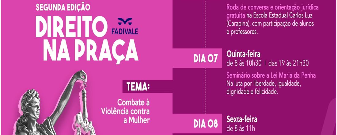 SEMANA ACADÊMICA DE COMBATE Á VIOLÊNCIA CONTRA A MULHER