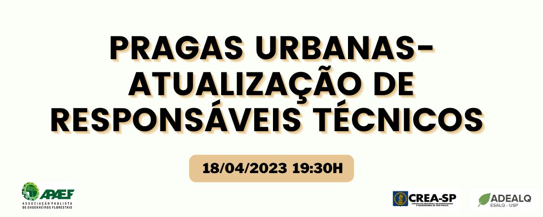 Pragas Urbanas - Atualização de Responsáveis Técnicos