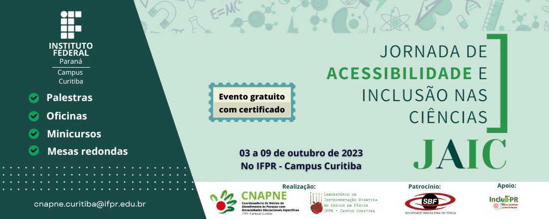 I Jornada da Acessibilidade e Inclusão nas Ciências