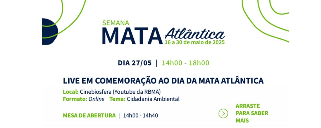 LIVE EM COMEMORAÇÃO AO DIA DA MATA ATLÂNTICA: Cidadania Ambiental