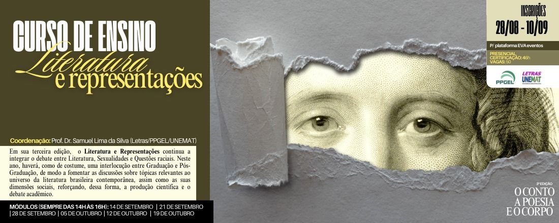 Literatura e Representações - 3ª edição: o conto, a poesia e o corpo.