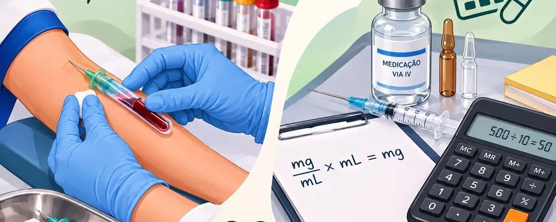Cálculo de medicação e punção venosa