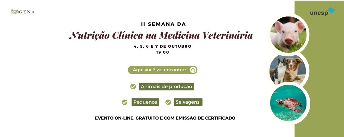 II Semana da Nutrição Clínica na Medicina Veterinária