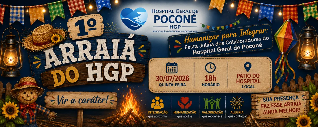 1º Arraiá do GTH Humanizar para Integrar: Festa Julina dos Colaboradores do Hospital Geral de Poconé
