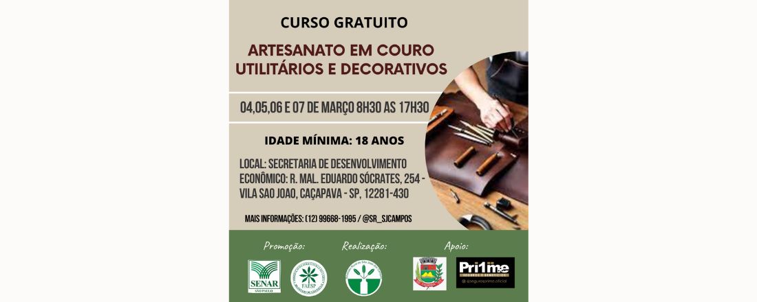 ARTESANATO EM COURO – UTILITÁRIOS E DECORATIVOS