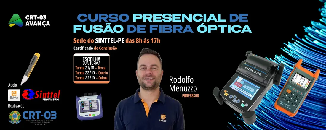 Curso de Fusão de Fibra Ótica