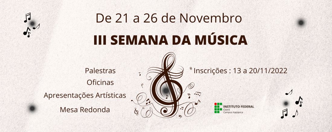 III Semana da Música IFCE campus Itapipoca