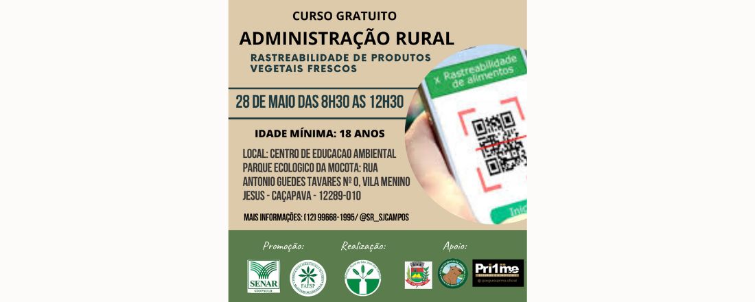 ADMINISTRAÇÃO RURAL – RASTREABILIDADE DE PRODUTOS VEGETAIS FRESCOS