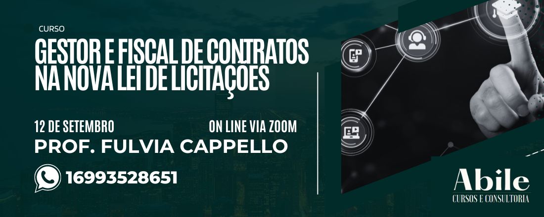 Curso de Fiscal e Gestor de Contratos na Nova Lei de Licitações