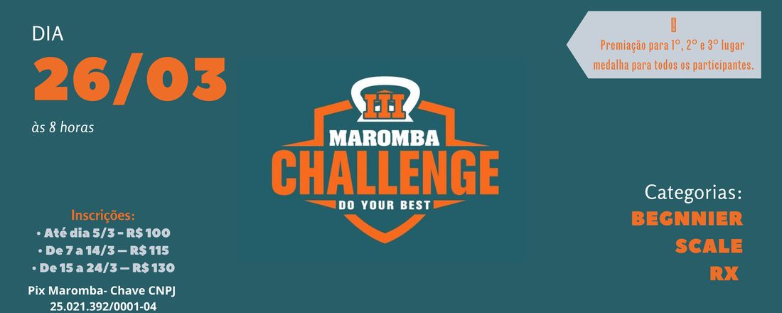 3º MAROMBA CHALLENG