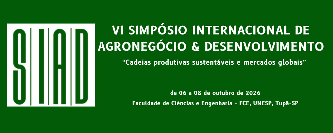 VI Simpósio Internacional em Agronegócio e Desenvolvimento - SIAD