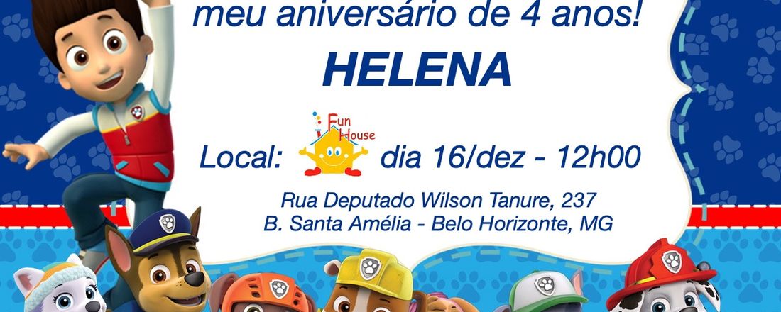 Aniversário Helena 4 anos