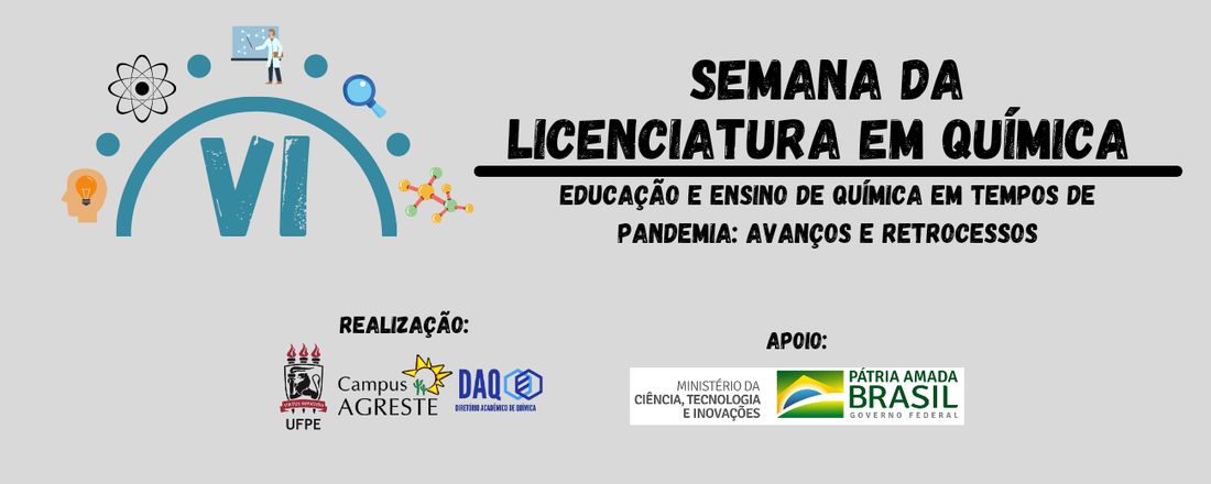 VI Semana de Licenciatura em Química (CAA-UFPE) - Educação e Ensino de Química em Tempos de Pandemia: Avanços e Retrocessos