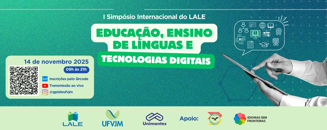 I Simpósio Internacional do LALE: Educação, Ensino de Línguas e Tecnologias Digitais