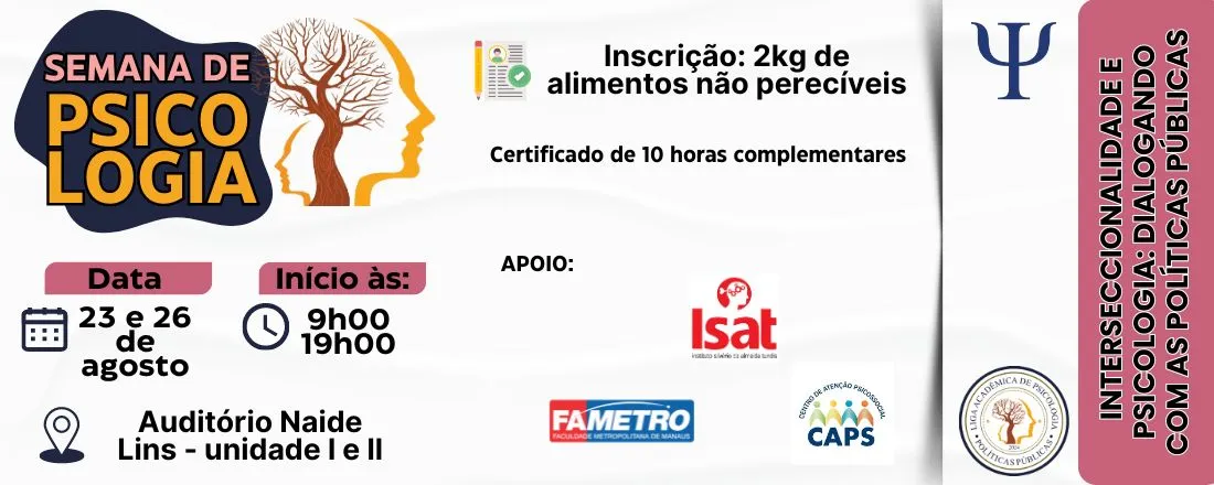 INTERSECCIONALIDADE E PSICOLOGIA: DIALOGANDO COM AS POLITICAS PUBLICAS