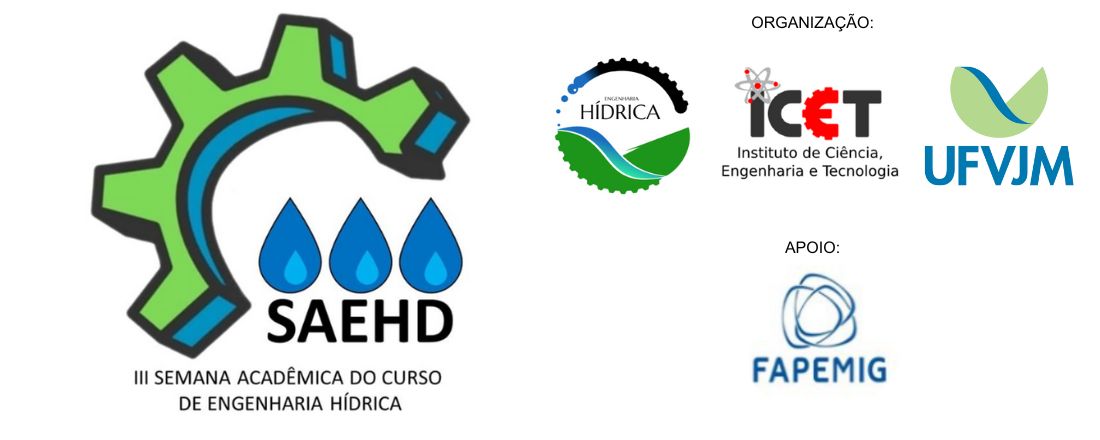 III Semana Acadêmica do Curso de Engenharia Hídrica da UFVJM