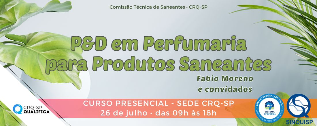 Curso P&D em Perfumaria para Produtos Saneantes