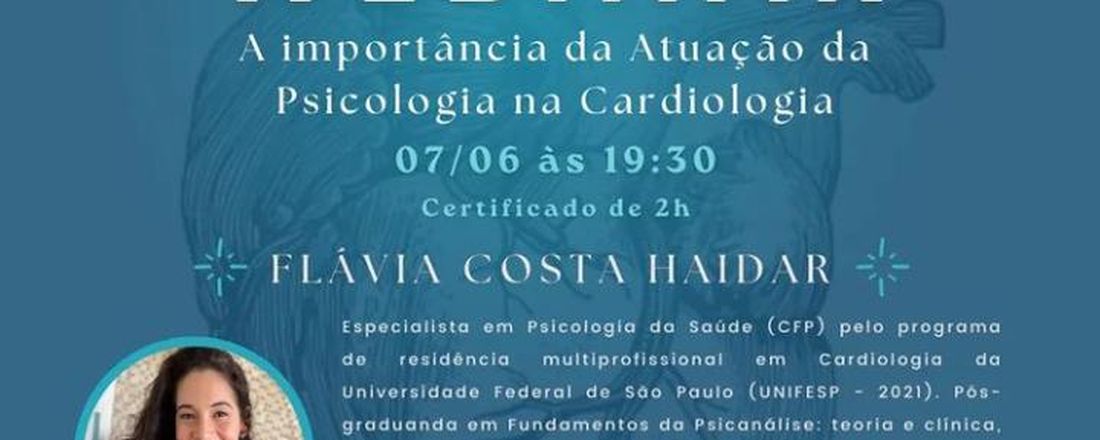 Certificado do Webinar - A importância da atuação da Psicologia na Cardiologia