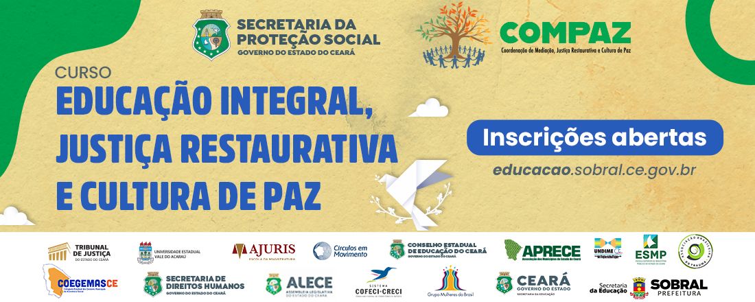 Curso de Educação integral, Justiça Restaurativa e Cultura de Paz