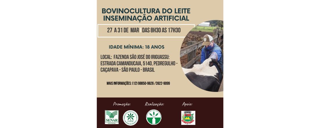 BOVINOCULTURA DE LEITE – INSEMINAÇÃO ARTIFICIAL