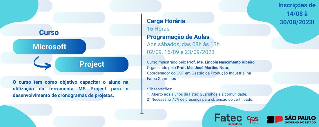 Curso Microsoft Project — Fatec Guarulhos