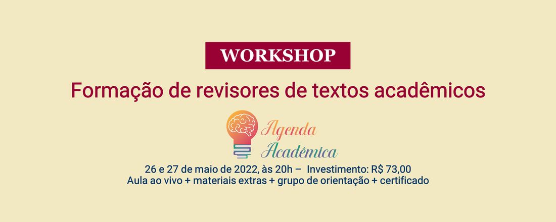 Workshop  Formação de revisores de textos acadêmicos