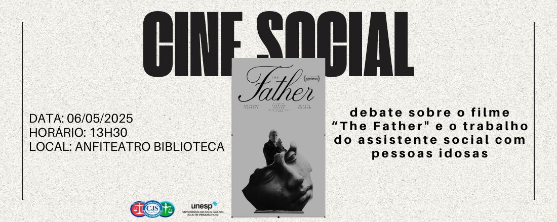 Cine Social: Debate sobre o filme "The Father" e o trabalho do assistente social com pessoas idosas