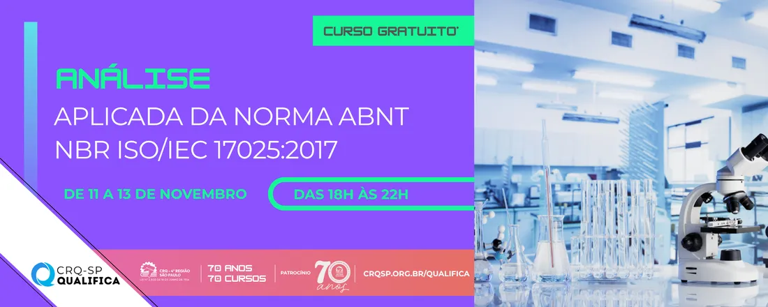 Curso Análise Aplicada da Norma ABNT NBR ISO/IEC 17025:2017