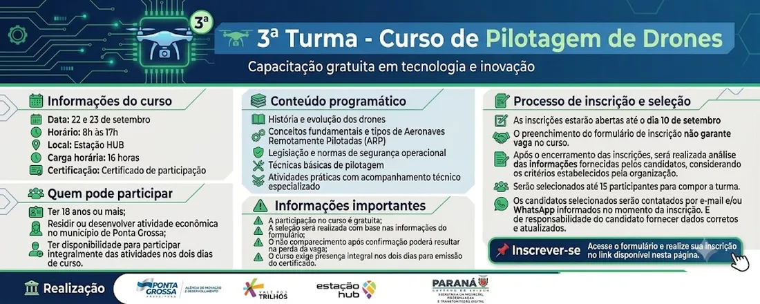 Curso de Pilotagem de Drone