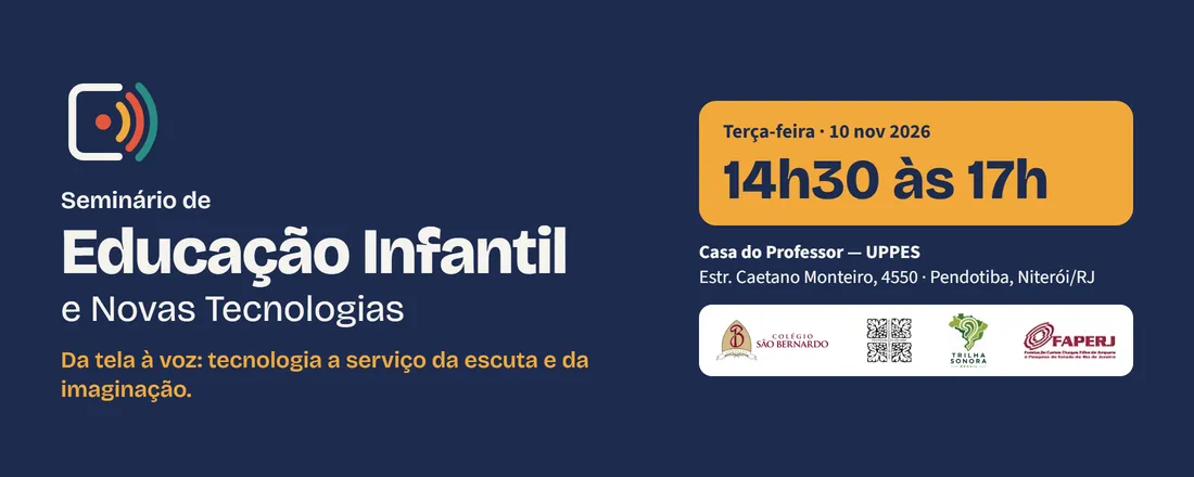 Capa de Seminário de Educação Infantil e Novas Tecnologias