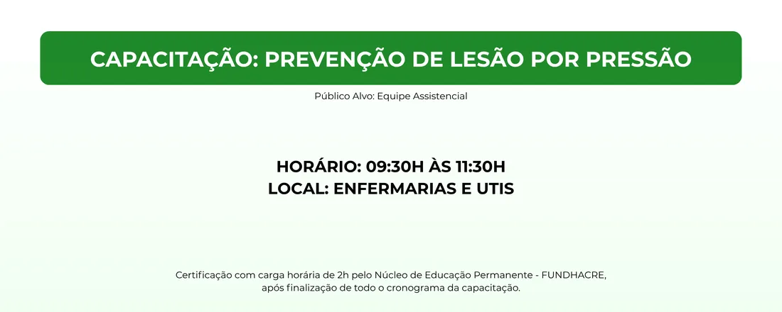 Capacitação: Prevenção de Lesão por Pressão