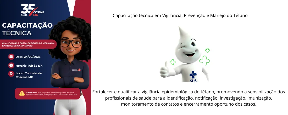 Capacitação técnica em Vigilância, Prevenção e Manejo do Tétano