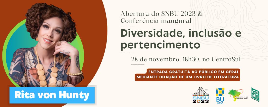 Abertura do SNBU 2023 e Conferência inaugural de Rita Von Hunty