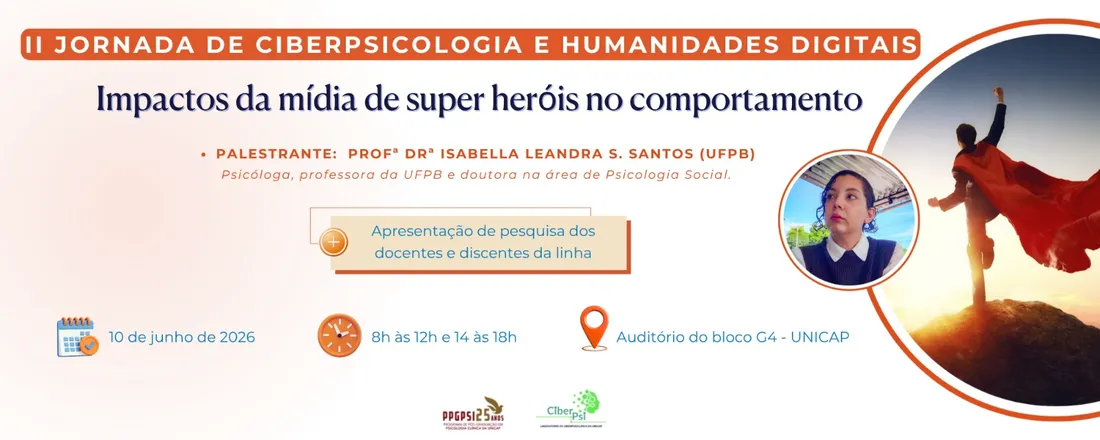 II Jornada de Ciberpsicologia e Humanidades Digitais