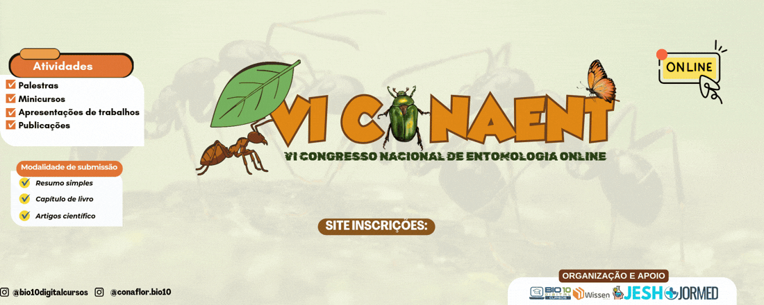 VI Congresso Nacional de Entomologia On-line (VI CONAENT)