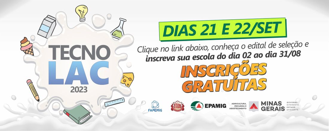 Oficinas de difusão de tecnologias de leite e derivados para alunos do 3° ano do ensino médio (TECNOLAC 2023)