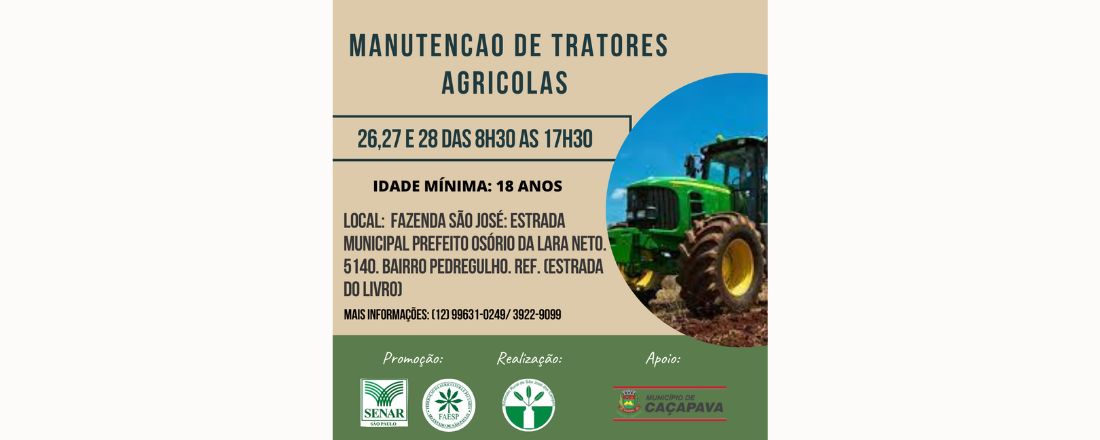 OPERAÇÃO E MANUTENÇÃO DE TRATORES AGRÍCOLAS