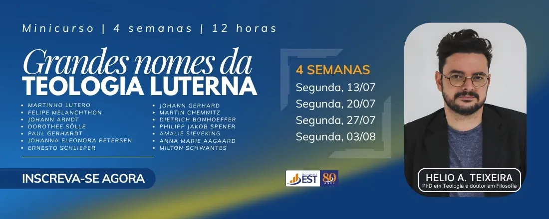 Minicurso: Grandes Nomes da Teologia Luterana