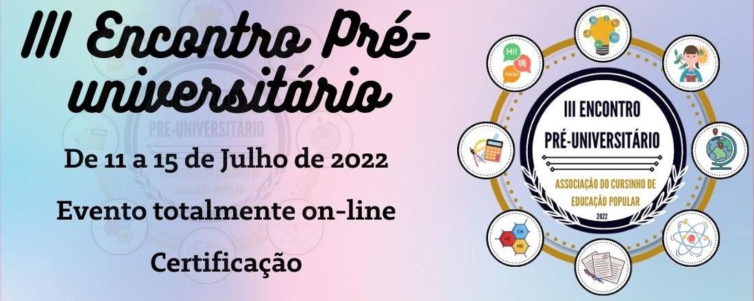III Encontro Pré-Universitário - Educação Popular