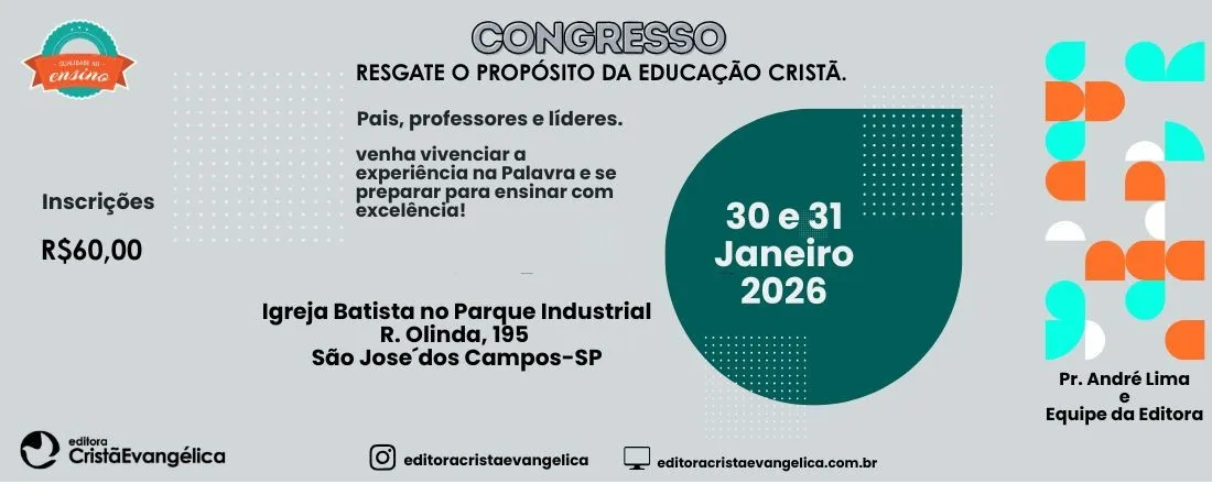 *ATENÇÃO* DEPOIS DE SE INSCREVER, VOCÊ DEVERÁ ESCOLHER AS QUATRO ATIVIDADES (WORKSHOPS).