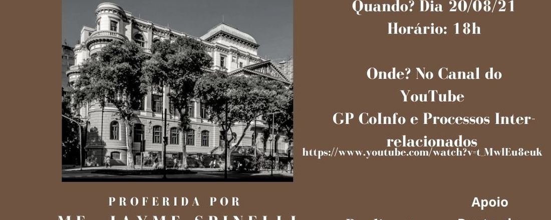 PALESTRA: Um panorama sobre Preservação e Conservação de acervos da Biblioteca Nacional